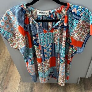 Haptics Women's Colorful Patterned Blouse